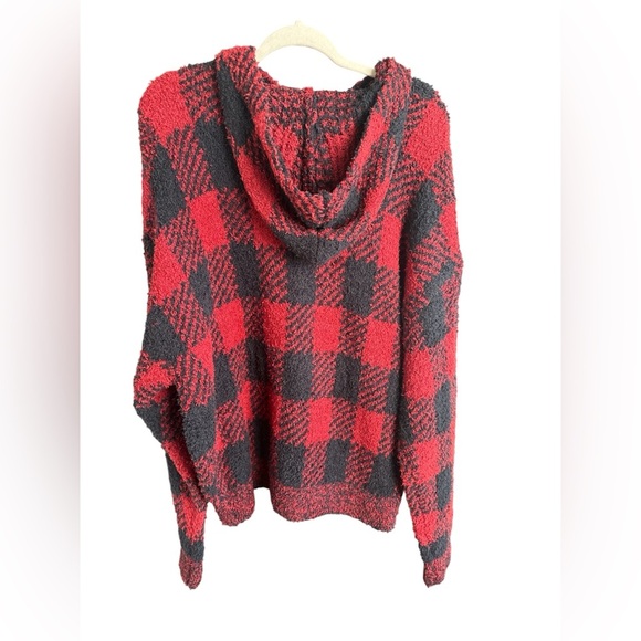SKIMS Oversized Cozy Hoodie in Brick Buffalo Check - Size S/M - Picture 2 of 4